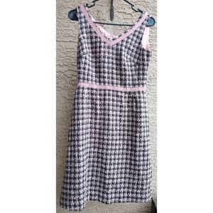 Talbot's Sleeveless Dusty Pink Black Dress 6
